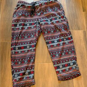 George Festive Patterned PJ Sweatpants - Blue, Red, Gray